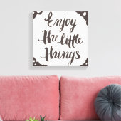 Geniet van de kleine dingen 3 canvas afdruk (Insitu (Woonkamer))