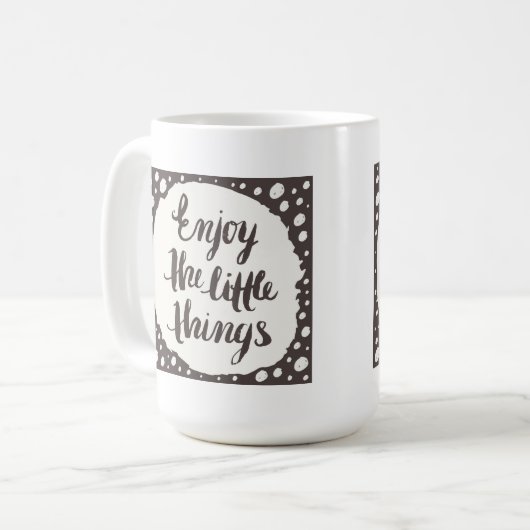 Geniet van de kleine dingen 3 koffiemok (Voorkant links)
