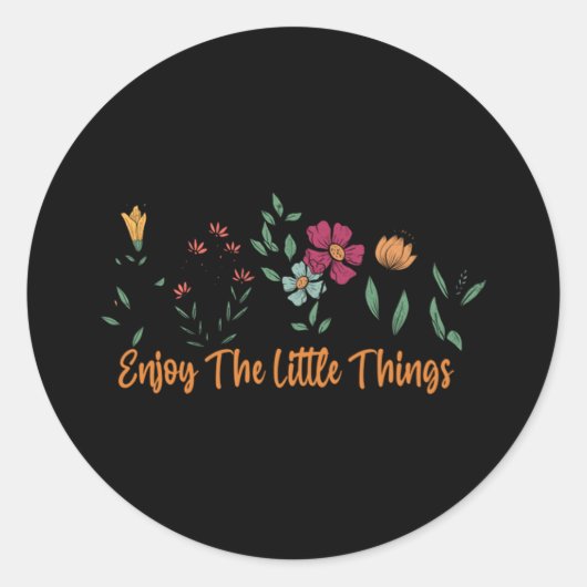 Geniet van de kleine dingen 61 ronde sticker (Voorkant)