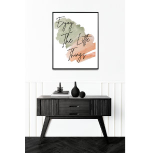 Geniet Van De Kleine Dingen Aquarel Minimalist Poster