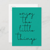 Geniet van de kleine dingen briefkaart (Voorkant / Achterkant)
