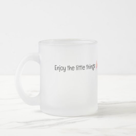 Geniet van de kleine dingen citaat matglas koffiemok (Links)