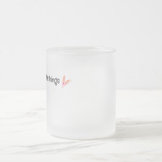 Geniet van de kleine dingen citaat matglas koffiemok (Center)