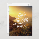 "Geniet van de kleine dingen" Citote Sunset Zee Ui Briefkaart (Voorkant / Achterkant)