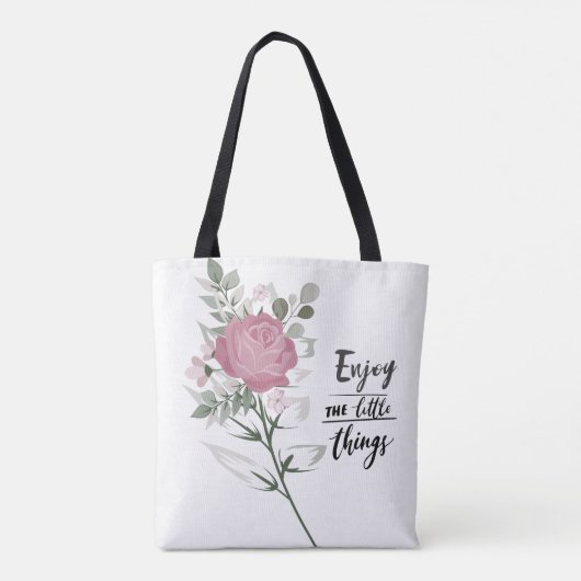 Geniet van de kleine dingen die dankbaarheid waard tote bag (Achterkant)