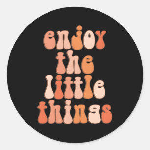 Geniet van de kleine dingen die esthetisch zijn ronde sticker