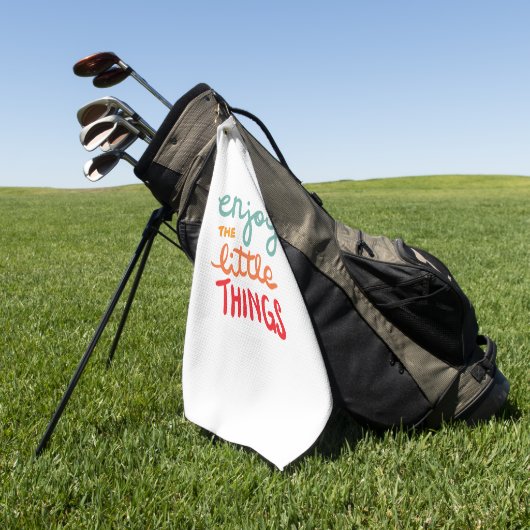 Geniet van de kleine dingen golfhanddoek (Groen)