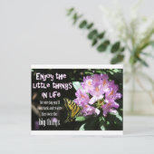 Geniet van de kleine dingen in het leven briefkaart (Staand voorkant)