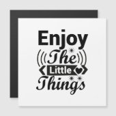 Geniet van de kleine dingen in het leven magnetische uitnodiging (Voorkant / Achterkant)