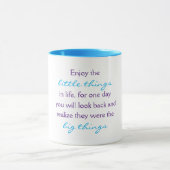 Geniet van de kleine dingen in het leven mok (Midden)