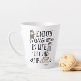 Geniet van de kleine dingen in het leven zoals kof latte mok