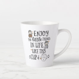 Geniet van de kleine dingen in het leven zoals the latte mok