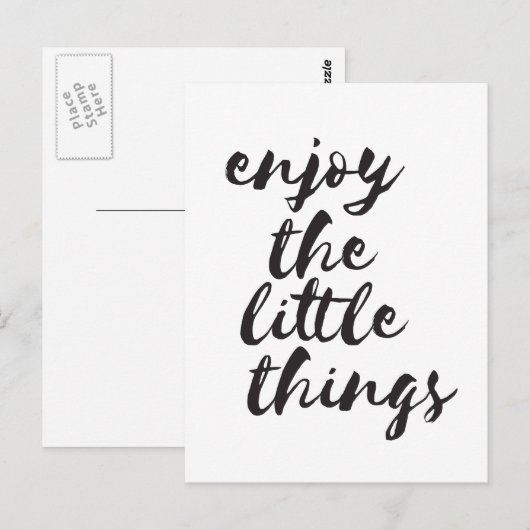 Geniet van de kleine dingen - Inspirerend Briefkaa Briefkaart (Voorkant / Achterkant)
