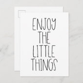Geniet van de kleine dingen inspirerend briefkaart (Voorkant / Achterkant)