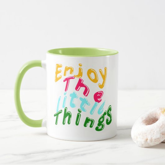 Geniet van de Kleine Dingen Inspirerende Mok (Met donut)