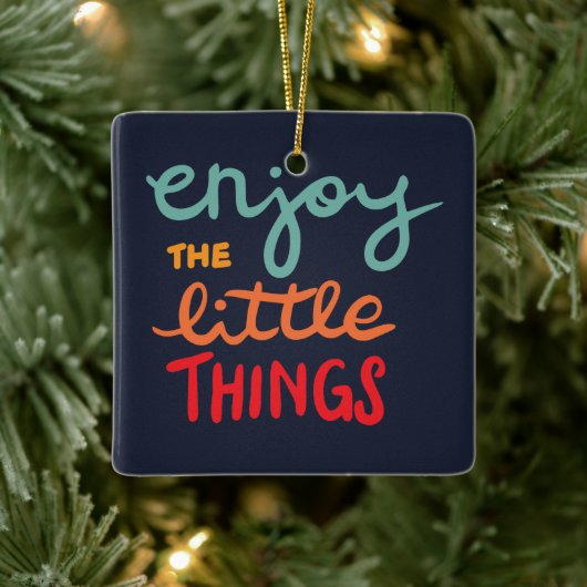 Geniet van de kleine dingen keramisch ornament (Boom)