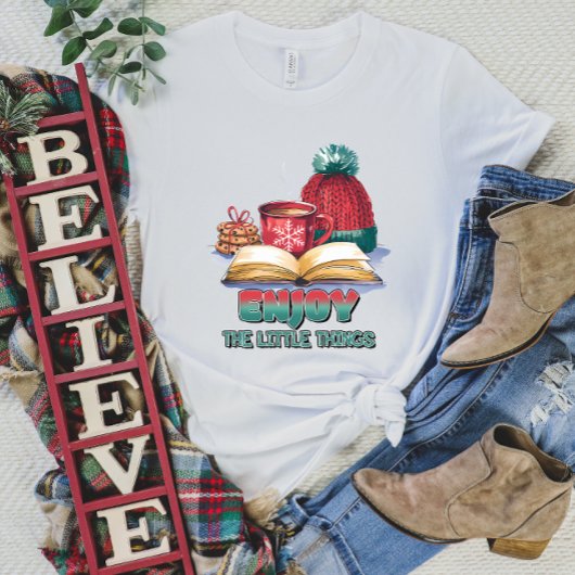 Geniet van de kleine dingen Kerst T-shirt