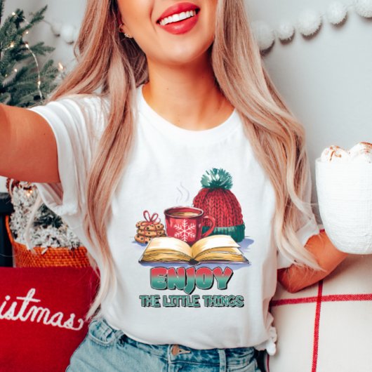 Geniet van de kleine dingen Kerst T-shirt