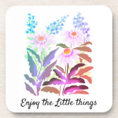 Geniet van de kleine dingen madeliefjes bier onderzetter (Voorkant)