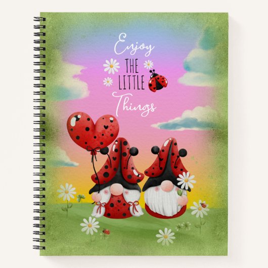 Geniet van de kleine dingen met lieveheersbeestjes notitieboek (Voorkant)