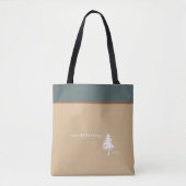 Geniet van de kleine dingen Monogram Tree Green Ta Tote Bag (Voorkant)