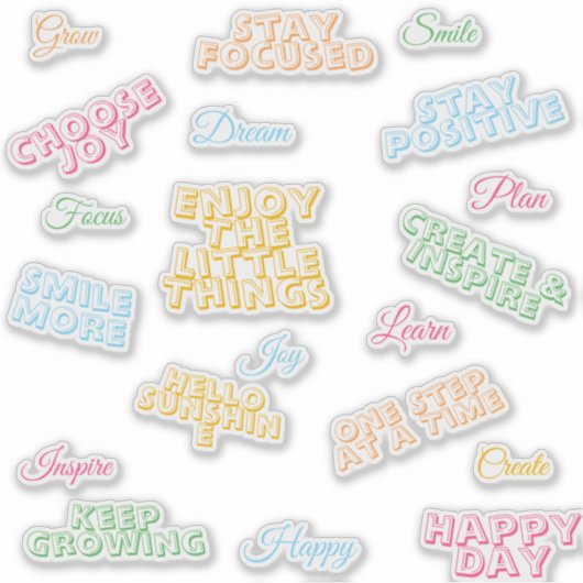 Geniet van de Kleine Dingen Motiverende Sticker Se (Voorkant)