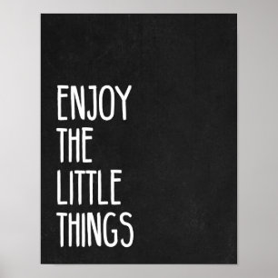 Geniet van de kleine dingen poster