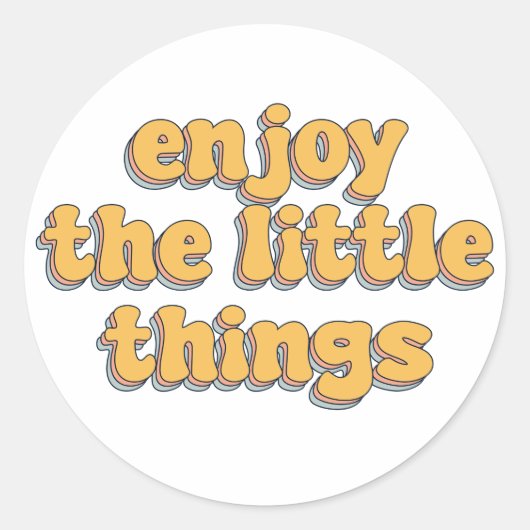 geniet van de kleine dingen ronde sticker (Voorkant)