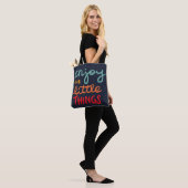 Geniet van de kleine dingen tote bag (Op model)