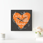 Geniet van de kleine dingen vierkante klok (Huis)