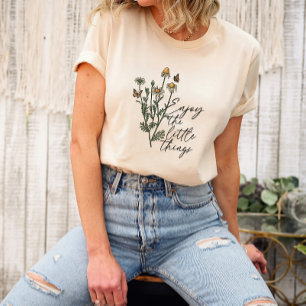 Geniet van de kleine dingen Wildflower Daisy Unise T-shirt