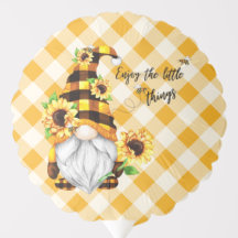 Geniet van de Kleine Dingen Zonnebloem Gnome