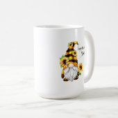 Geniet van de Kleine Dingen Zonnebloem Gnome Koffiemok (Voorkant rechts)