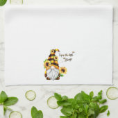 Geniet van de Kleine Dingen Zonnebloem Gnome Theedoek (Gevouwen)