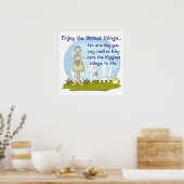 Geniet van de kleinste afdrukken poster (Keuken)