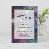 Geniet van de kleurrijke Abstracte gouden grenzen Kaart (Staand voorkant)