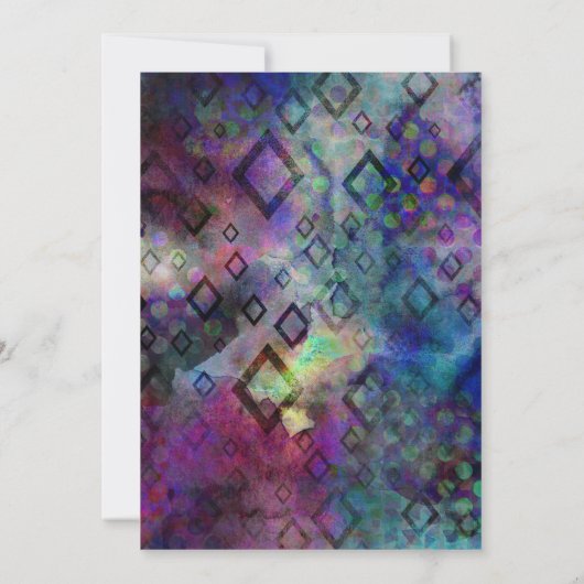 Geniet van de kleurrijke Abstracte gouden grenzen  Kaart (Achterkant)