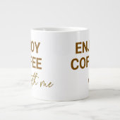 Geniet van de koffie met mij grote koffiekop (Voorkant)