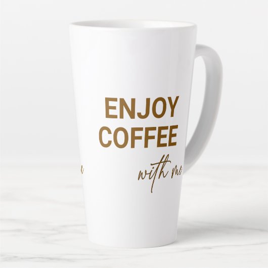 Geniet van de koffie met mij latte mok (Rechterhoek)