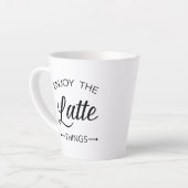 Geniet van de Latte Dingen Typografie Latte Mok (Linkerhoek)