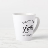 Geniet van de Latte Dingen Typografie Latte Mok (Rechterhoek)