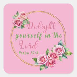 Geniet van de Lord Decorative Floral Vierkante Sticker