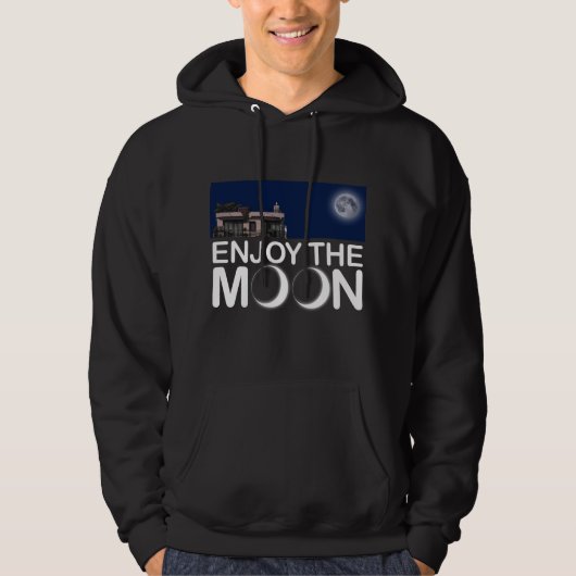 Geniet van de maan hoodie (Voorkant)