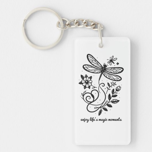 Geniet van de magische momenten van het leven sleutelhanger (Voorkant)