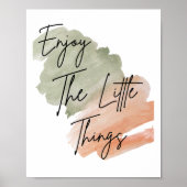 Geniet van de minimalistische Waterverf van kleine Poster (Voorkant)