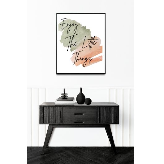 Geniet van de minimalistische Waterverf van kleine Poster