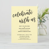 Geniet van de moderne lichtgele ontvangst van ons kaart (Staand voorkant)