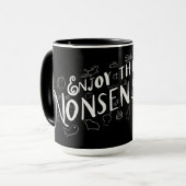 Geniet van de onzin mok (Voorkant links)