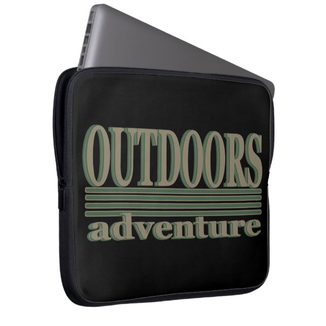 Geniet van de outdoor wandeltocht laptop sleeve (Voorkant Rechts)