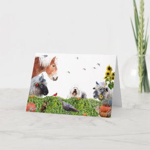 Geniet van de overvloed aan aarde :HappyThanksgivi Feestdagen Kaart